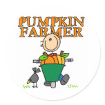 Pumpkin Farmer Round Stickers