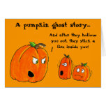 PUMPKIN GHOST STORY HALLOWEEN greeting card cards