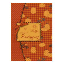 Pumpkin Harvest Gift Tag Business Card Templates