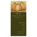 Pumpkin Harvest Menu Card rack cards