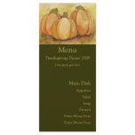 Pumpkin Harvest Menu Card rack cards