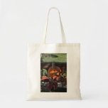 pumpkin in fall tote bag