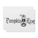Pumpkin King B&W Personalized Invitations