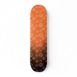 Pumpkin pattern on orange black fade skateboards