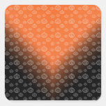 Pumpkin pattern on orange black fade stickers
