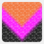 Pumpkin pattern orange pink black stickers