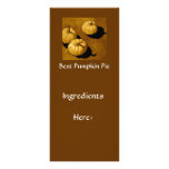 PUMPKIN PIE RECIPE CARD: ART rack cards