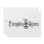 Pumpkin Queen B&W Custom Invites