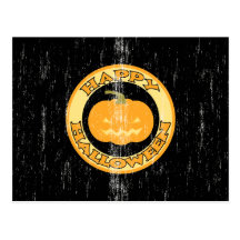 Pumpkin Retro Halloween Post Cards