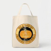 Pumpkin Retro Halloween Tote Bags