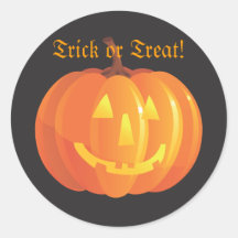 Pumpkin Round Sticker