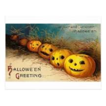 Pumpkin Row - Curioser and Curioser Postcard