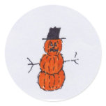 Pumpkin Snowman stickers