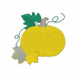 Pumpkin with Leaves embroidered shirts