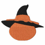 Pumpkin with Witch's Hat Halloween Design 1 embroidered shirts