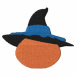 Pumpkin with Witch's Hat Halloween Design 2 embroidered shirts