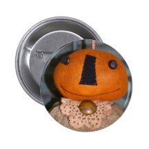 Pumpkins and Crows Buttons