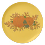 Pumpkins and Oak Leaves Plate