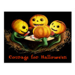 Pumpkins at Cards Vintage Halloween Postcard