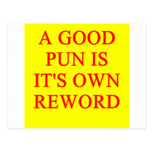 pun on puns post card