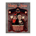 Punch and Judy Puppets Illustration Art Postcards