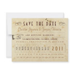 Punch Card Save the Date - Vintage Colours invitations