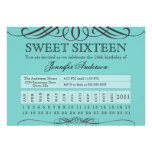 Punch Ticket Sweet Sixteen Custom Invite