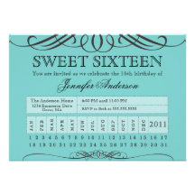 Punch Ticket Sweet Sixteen Custom Invite