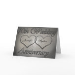 Punched Tin 10th Wedding Anniversary Card