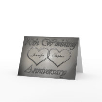 Punched Tin 10th Wedding Anniversary Card