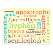 Punctuation II Postcard