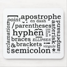 Punctuation Mouse Mats