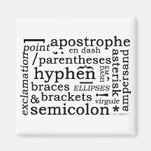 Punctuation Refrigerator Magnets