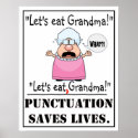 Punctuation Saves Lives - Poster posters