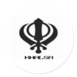 Punjabi Khanda Sikh Khalsa Design Merchandise stickers