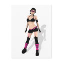 Punk Bomber Pilot Goth Pin Up postcards