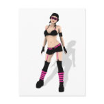 Punk Bomber Pilot Goth Pin Up postcards