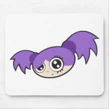 Punk Girl Purple Mouse Mats
