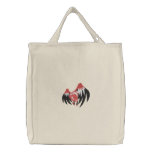 Punk Goth Winged Heart MED embroidered bags