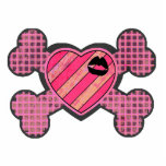 Punk Heart and Crossbones photo sculptures