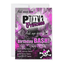 Punk Princess Birthday Bash Announcement