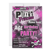 Punk Princess Birthday Party Invite