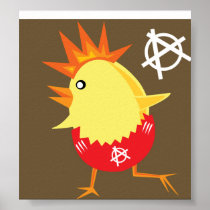 Punk Rock Chicken Print