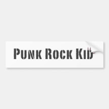 Punk Rock Kid Bumper Sticker