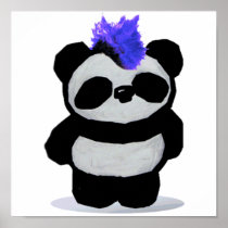 Punk Rock Panda Poster
