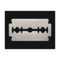 PUNK ROCKER RAZOR BLADE POST CARD