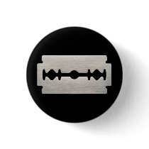 PUNK ROCKER RAZOR BLADES PINBACK BUTTONS