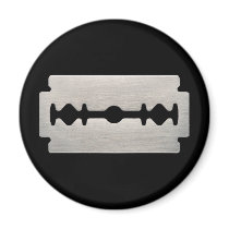 PUNK ROCKER RAZOR BLADES MAGNETS