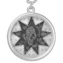 Punk Skull Necklace, Dark Grey