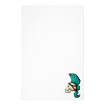 Punk Skull Personalized Stationery